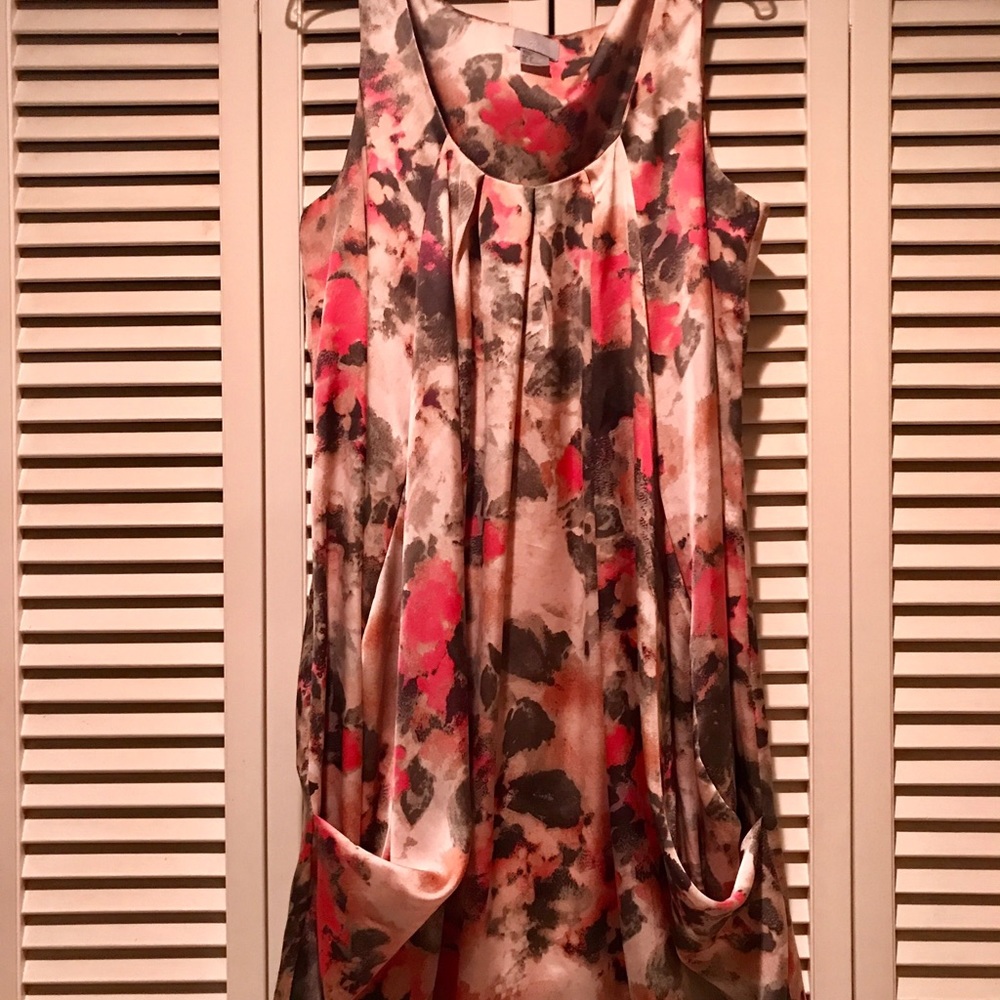 H&M Floral Tank Dress Bubble Hem Size 8